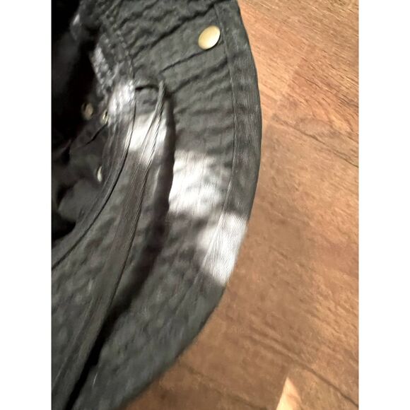 Black bucket hat, hunting hat, sun protection hat, Size XL, with adjustable cord - Picture 8 of 11